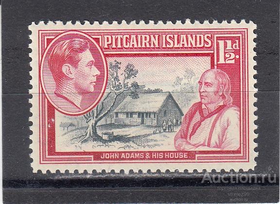 PITCAIRN ISLANDS  ПИТКЕРН    Джон Адамс  № 3 1940  Cост* Наклейка!