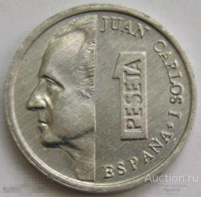Испания. 1 песета​. 1997.M.   Король Хуан Карлос I.  UNC.