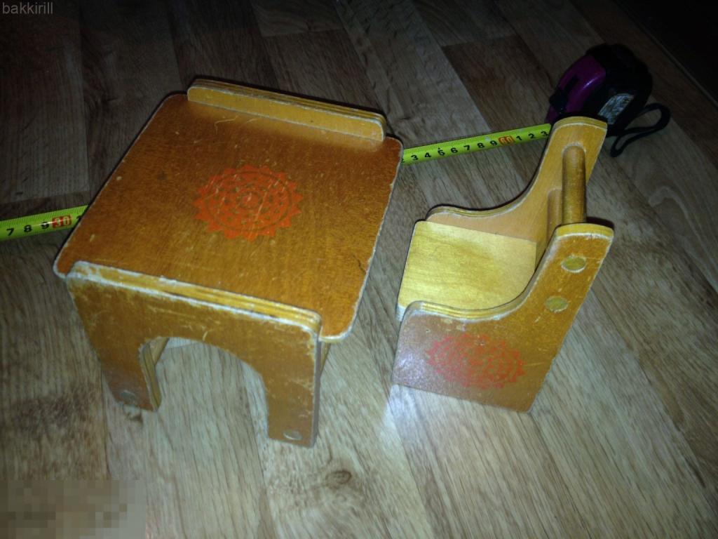 Кукольная мебель стол и стул СССР дерево