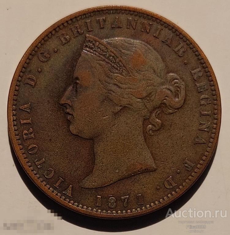 Джерси. 1/13 шиллинга, 1871. Королева Виктория. Герб. Состояние!!!. Редкая.