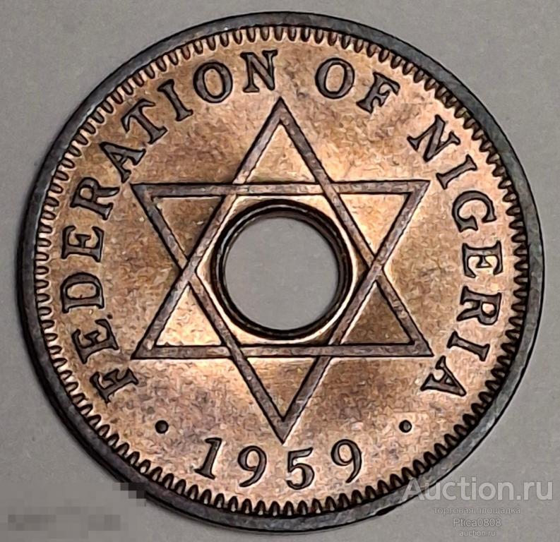 Нигерия. 1/2 пени. 1959. UNC