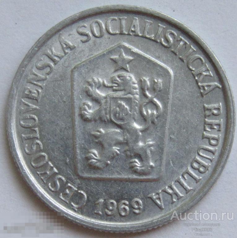 Чехословакия. 10 геллеров. 1969.   AU.