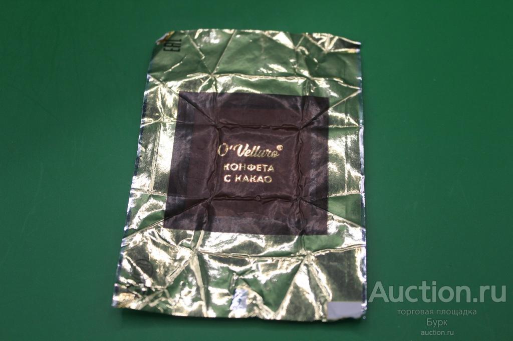 фантик обертка от конфеты O'velluro с какао