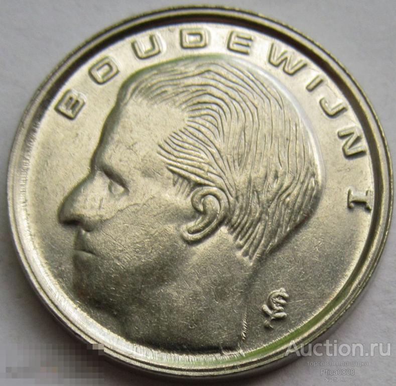 Бельгия. Бодуэн I​. 1 франк, 1989. BELGIE​​.  Отличная!