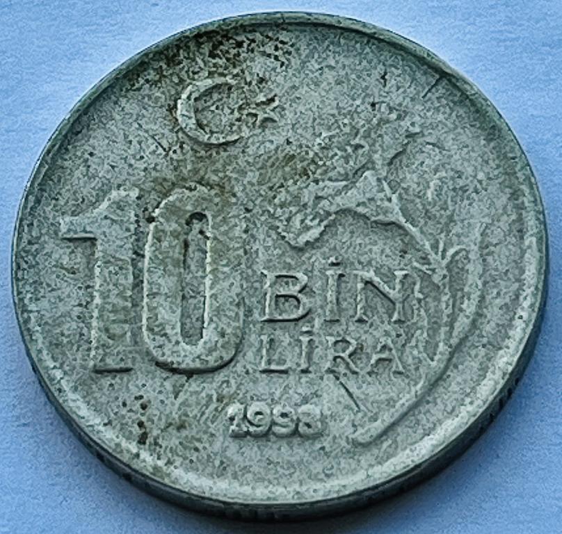 ТУРЦИЯ 10000 ЛИР 1998 ГОД (А 1)