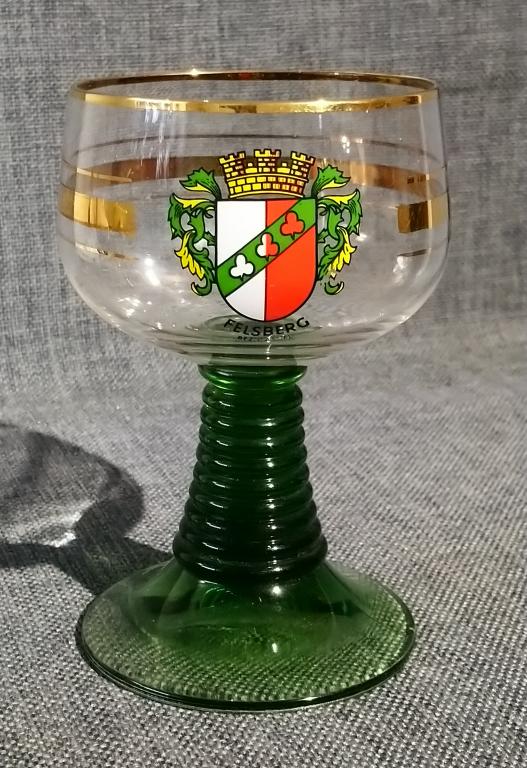 Felsberg винный бокал ремер золочение стекло винтаж Германия