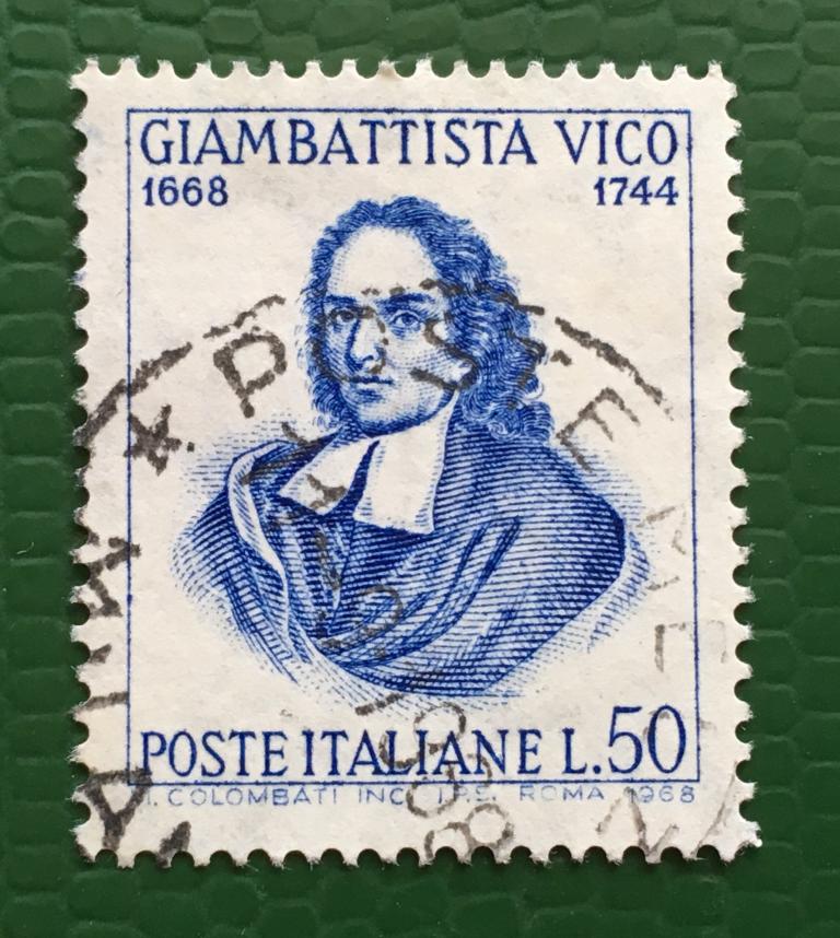 Марка. 300-летие со дня рождения Вико.  Италия. 1968 г.