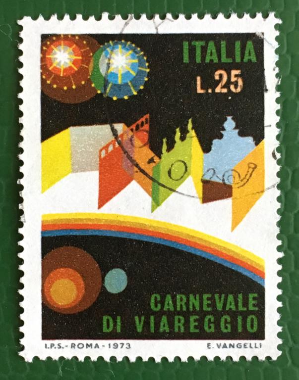 Марка. Карнавал в Виареджо.  Италия. 1973 г.