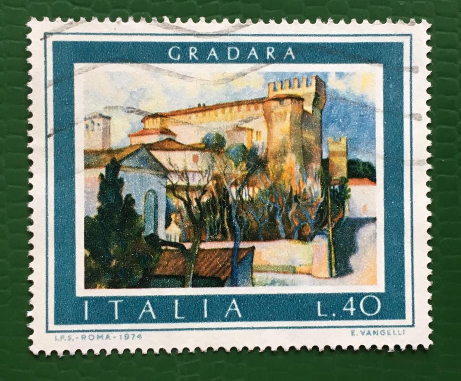 Марка. Туристическая реклама - Картины.  Италия. 1974 г.