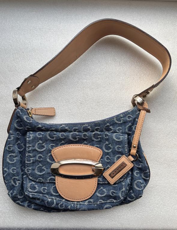 Сумка Guess Винтаж монограмма джинса-кожа