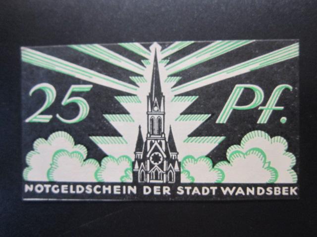 ГЕРМАНИЯ НОТГЕЛЬД    25    ПФЕННИГОВ        WANDSBEK