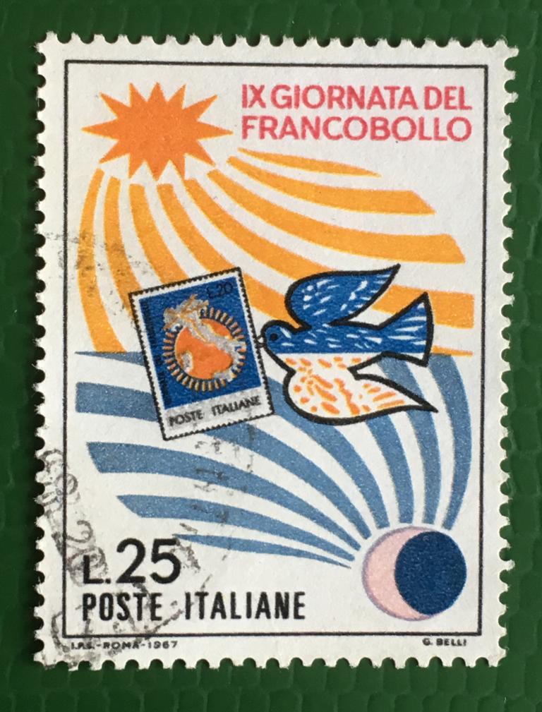 Марка. День почтовой марки.  Италия. 1967 г.