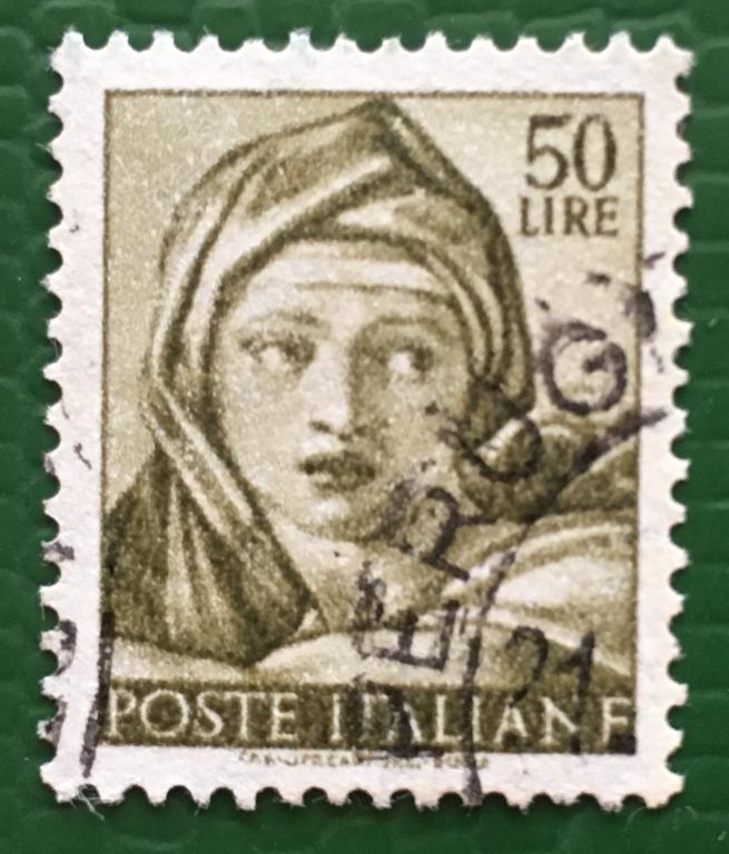 Марка. Стандартная серия.  Италия. 1961 г.