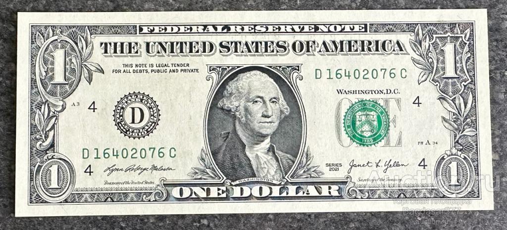 США 1 ДОЛЛАР 2021 4D ( КЛИВЛЕНД )  БЛОК  D-C  "UNC!!!" (см.фото)