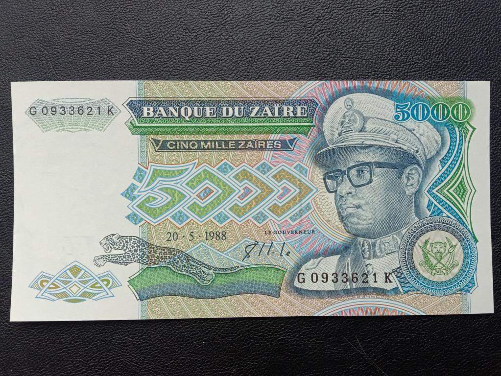 Заир 5000 заир 1988г.    UNC      Р.37b