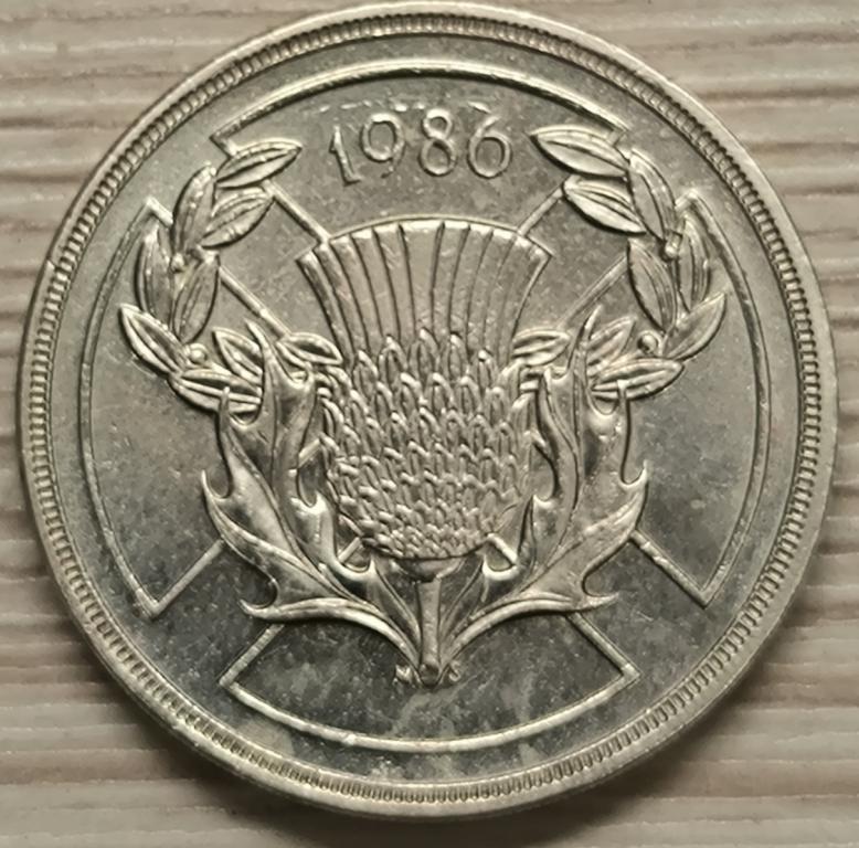 Великобритания. 2 фунта 1986 г. XIII Игры Содружества. Елизавета II