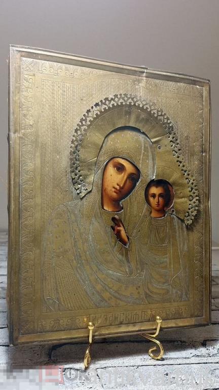 Икона старинная Казанская Богородица