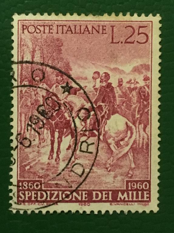 Марка. 100-летие освобождения Южной Италииy.  Италия. 1960 г.