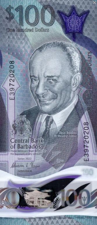 Барбадос 100 долларов 2022 год ПРЕСС/UNC