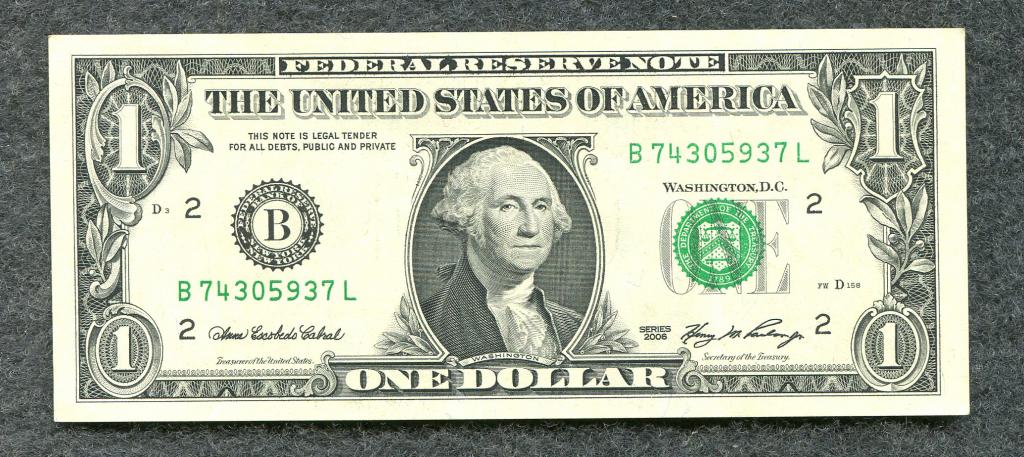 США $1 один доллар 2006 District B - New York UNC  (a-428)