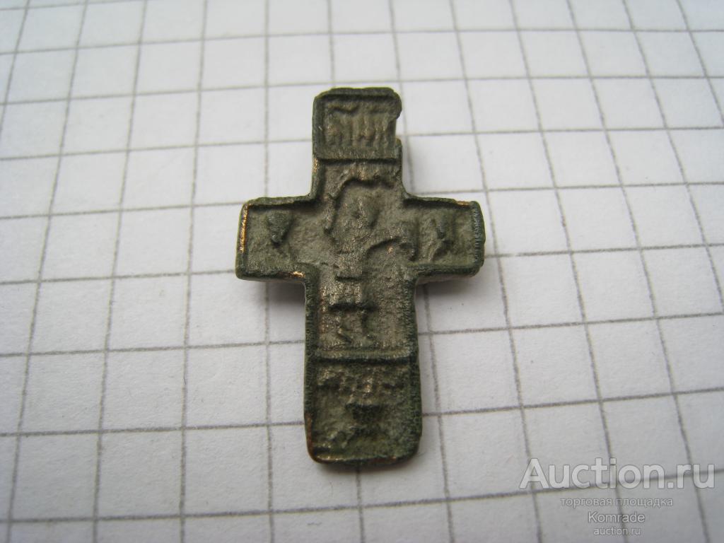 Старинный нательный крестик - крест тельник Никита Бесогон