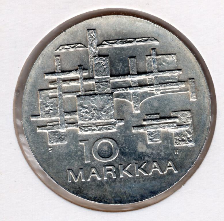 10 марок - Финляндия - 1967 - 50 лет независимости - серебро 900 - KM#50