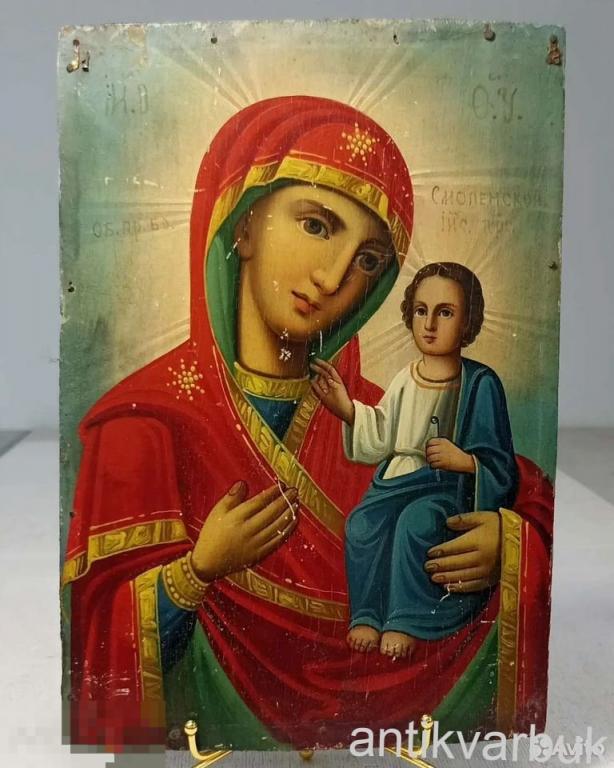 Старинная икона Смоленская Божья Матерь