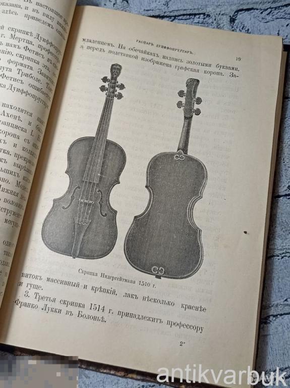Старинная Книга Скрипка и ее Родичи 1894 года