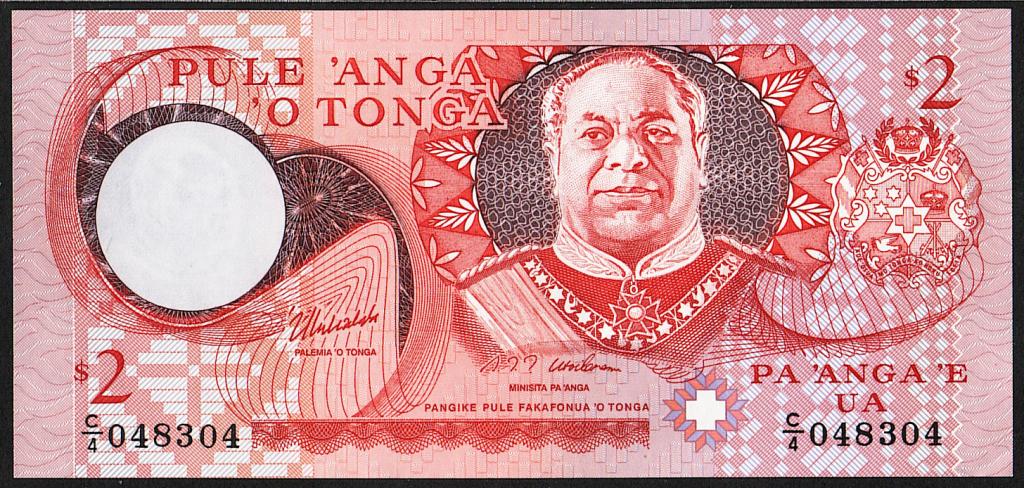 Тонга. 2 паанга. 1995 г. UNC. Пресс. В1-4349