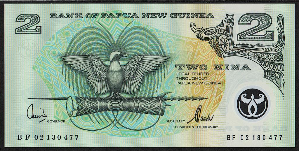 Папуа Новая Гвинея. 2 кина. 2002г. Полимер. UNC. ПРЕСС. В1-4352