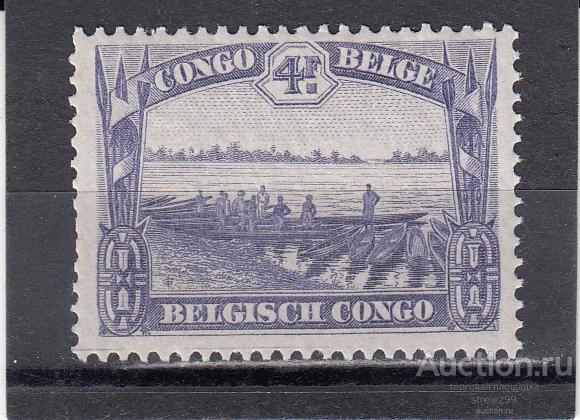 BELGISCH CONGO БЕЛЬГИЙСКОЕ КОНГО   Лодки Аборигены Этнос Этнография № 142  1931  Сост** MNH