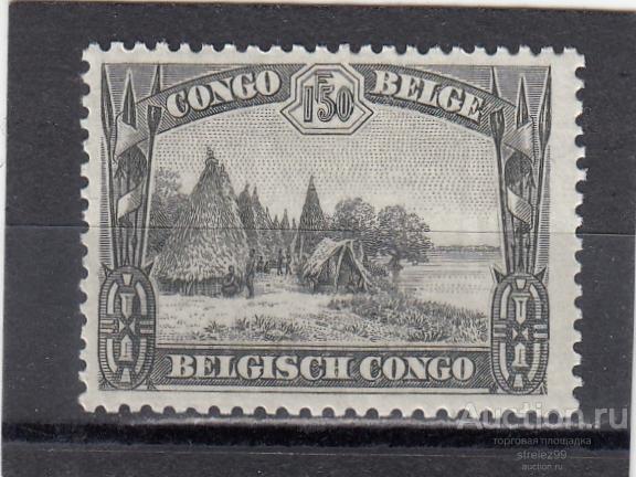 BELGISCH CONGO БЕЛЬГИЙСКОЕ КОНГО  Хижины  Аборигены Этнос Этнография № 171  1937  Сост** MNH