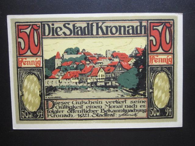 ГЕРМАНИЯ НОТГЕЛЬД  50   ПФЕННИГОВ     KRONACH