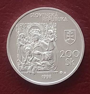 Словакия 200 крон - 1998 - серебро