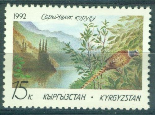 Киргизия 1992 г.  Фазан Сары-Челек  негашеная**