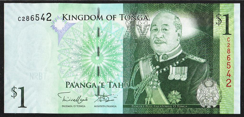 Тонга. 1 паанга. 2008-2009 г. UNC. Пресс. В1-4467