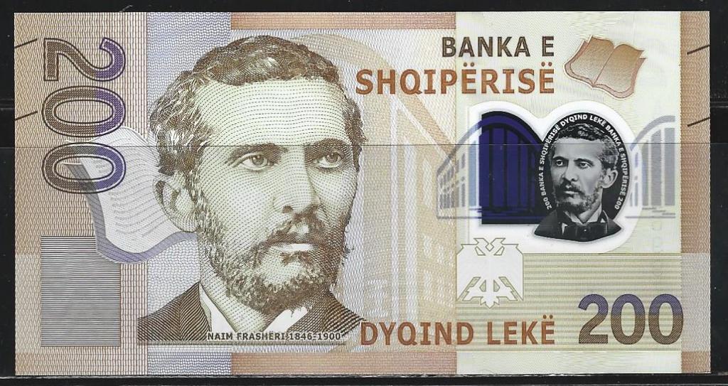 Албания. 200 лек. 2019г. Полимер. UNC. ПРЕСС. В1-2223