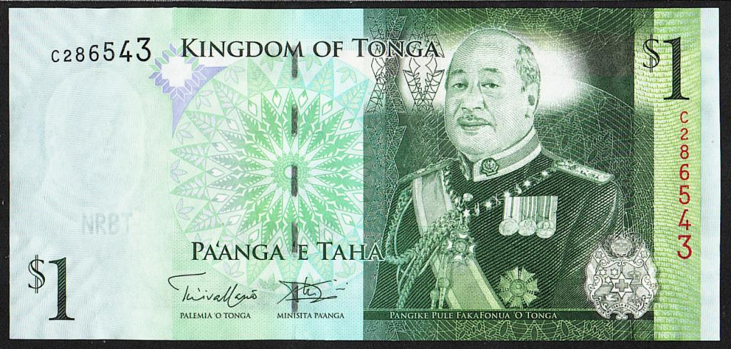 Тонга. 1 паанга. 2008-2009 г. UNC. Пресс. В1-4468