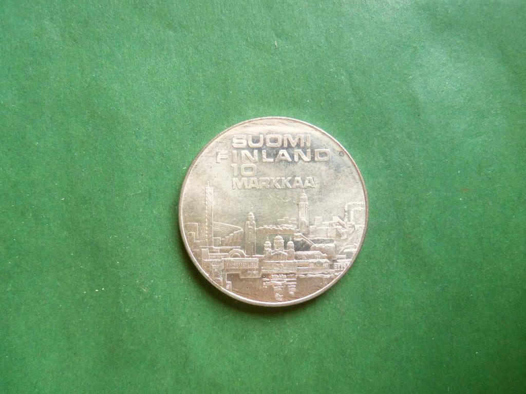 Финляндия 10 марок 1971 г. X Чемпионат Европы по легкой атлетике,серебро.