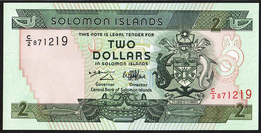Соломоновы о-ва. 2 доллара. 1997 г. UNC. Пресс. В1-4346