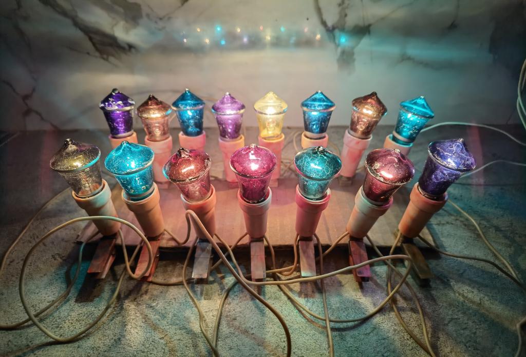 Елочная гирлянда Московский фонарик СССР