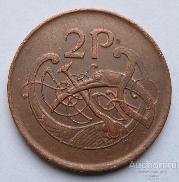 Ирландия 2 пенса .1992 г .