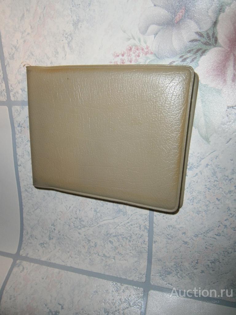 Блокнот в дермантиновой обложке, украшен открытками, ПФ, СССР, 1970е красота,коллекционирование