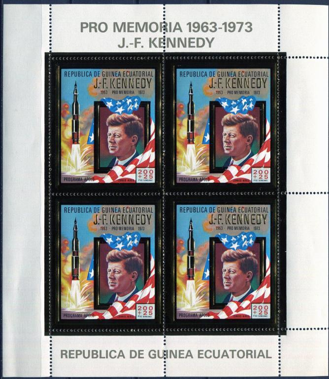 Экваториальная Гвинея космос 1973 M: 306 Х 4 Кеннеди