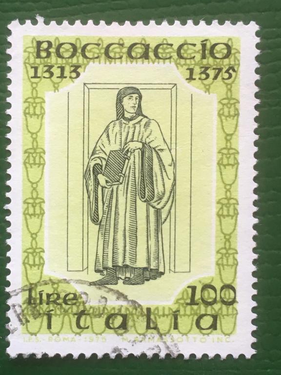Марка. 600-летие со дня смерти Боккаччо.  Италия. 1975 г.