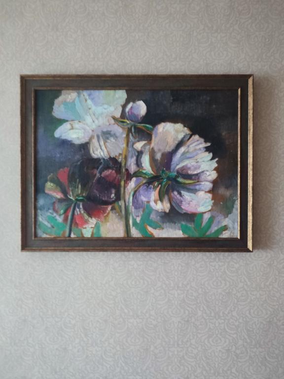 Иванов Игорь.  " Этюд с пионами. " Холст, масло.