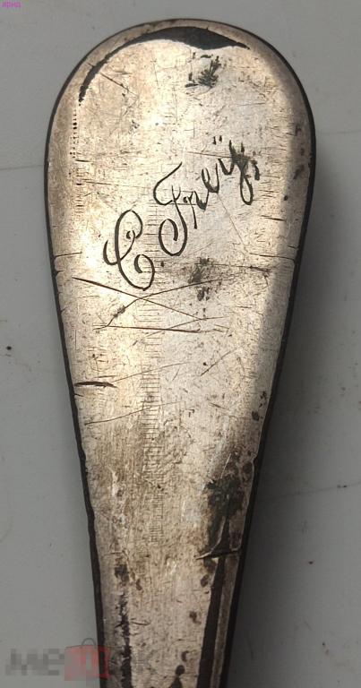 Ложка столовая,старинная  , подписная .Грец.