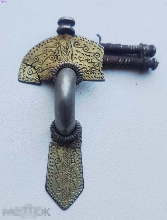 Фибула -серебро, позолота. Красота, редкость!!!