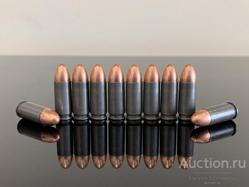 Комплект из 10 кастомных макетов патронов на Denix Colt M1911A1 .45 Pistol