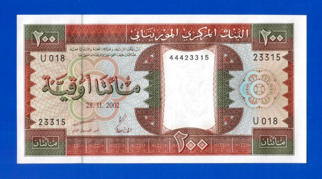 Мавритания. 200 угия, 2002. UNC. Мультилот